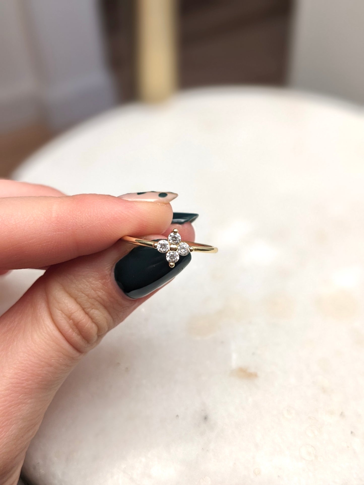 Elegant Gold-Plated Ring - Size 8.5