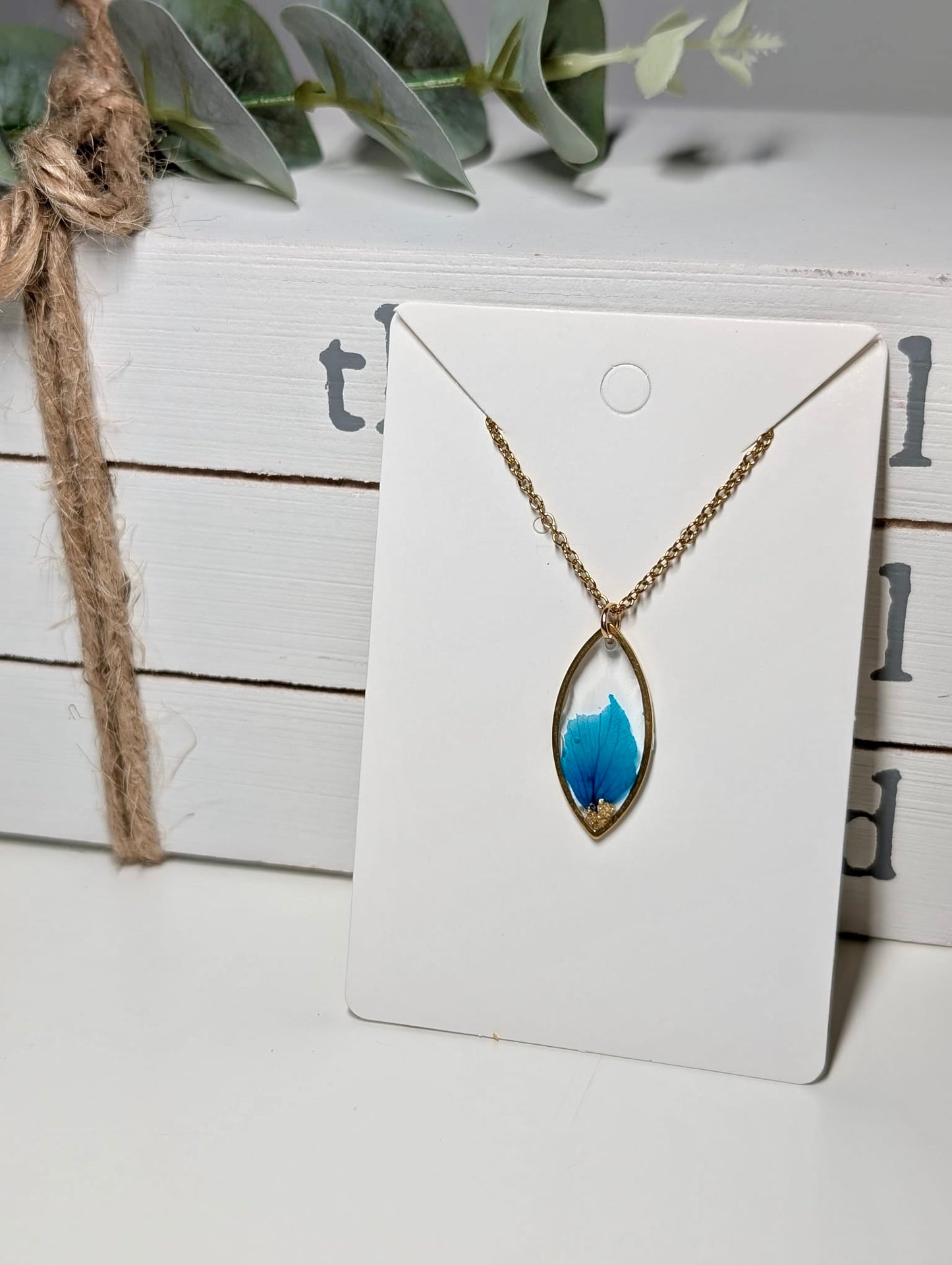 Blue Petal Pendant