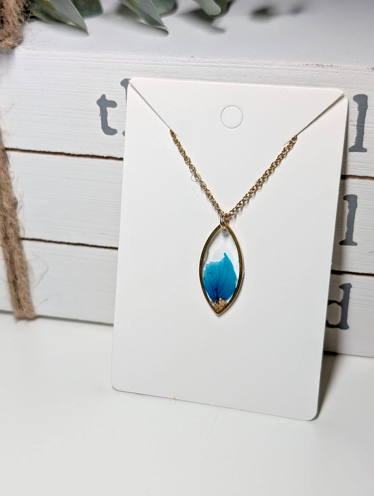 Blue Petal Pendant