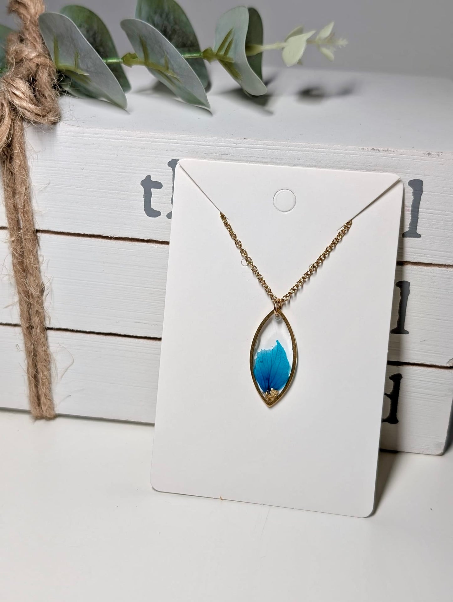 Blue Petal Pendant