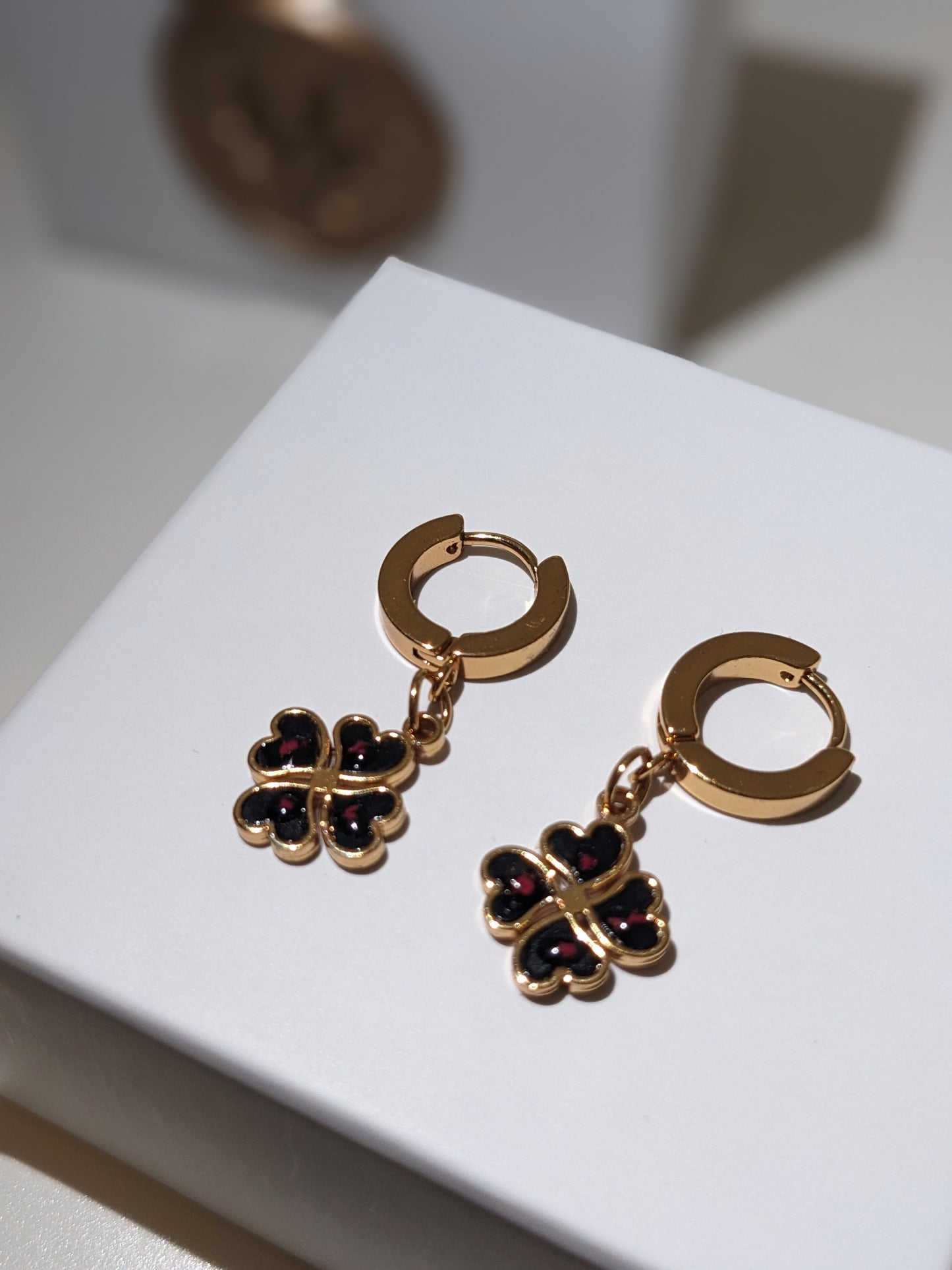 Red Rose Earrings
