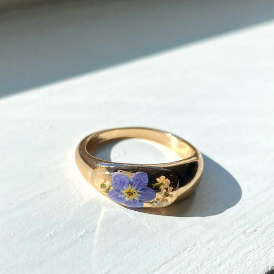 14K Gold Plated “Forget-Me-Not” Ring