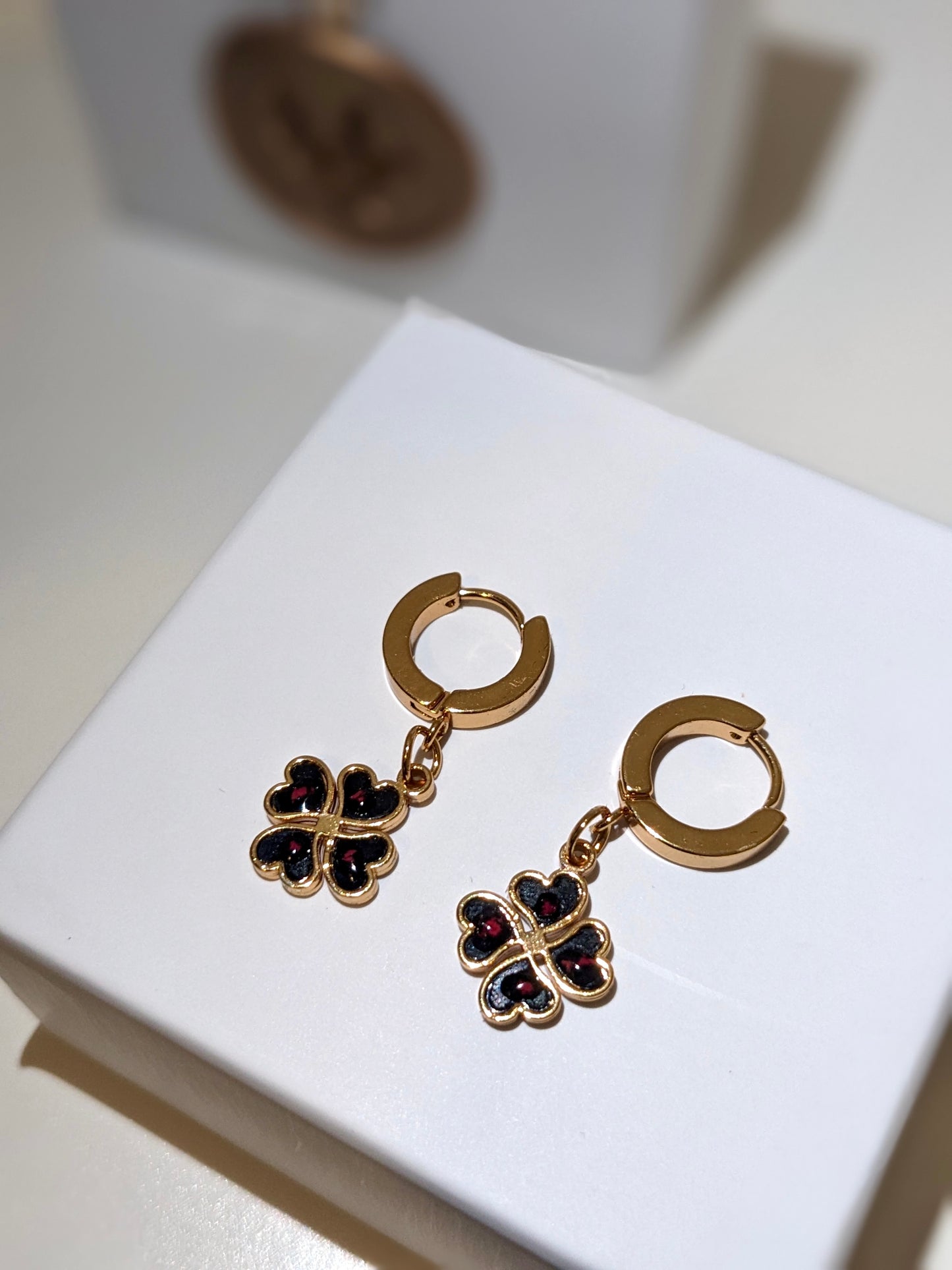 Red Rose Earrings