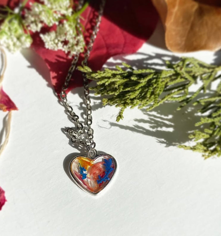 Blossom Heart Charm Necklace