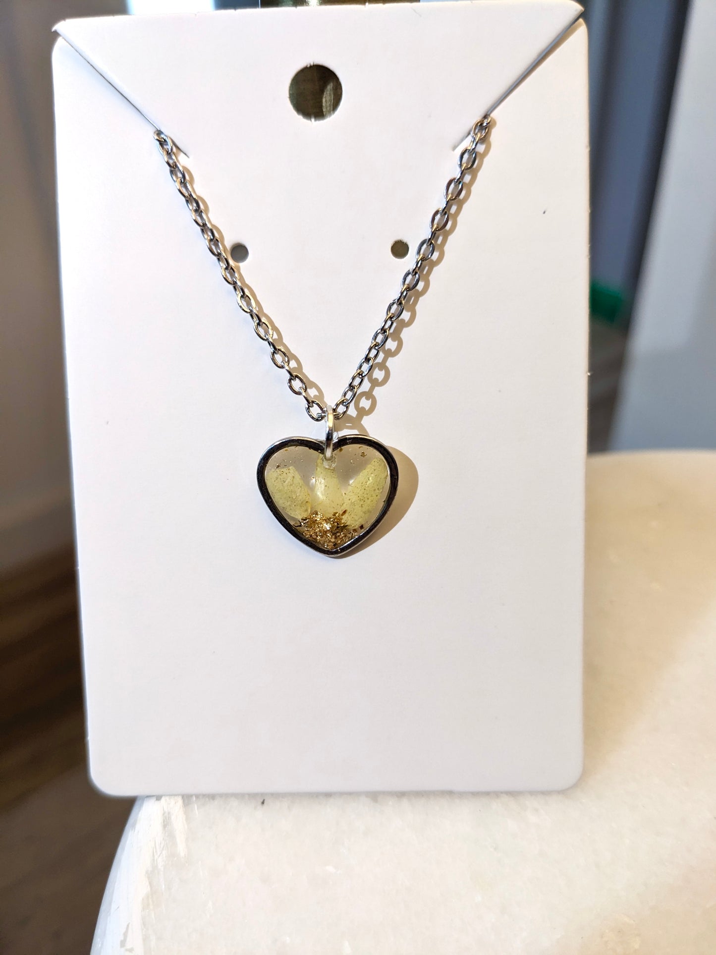 Sunflower Small Heart Necklace