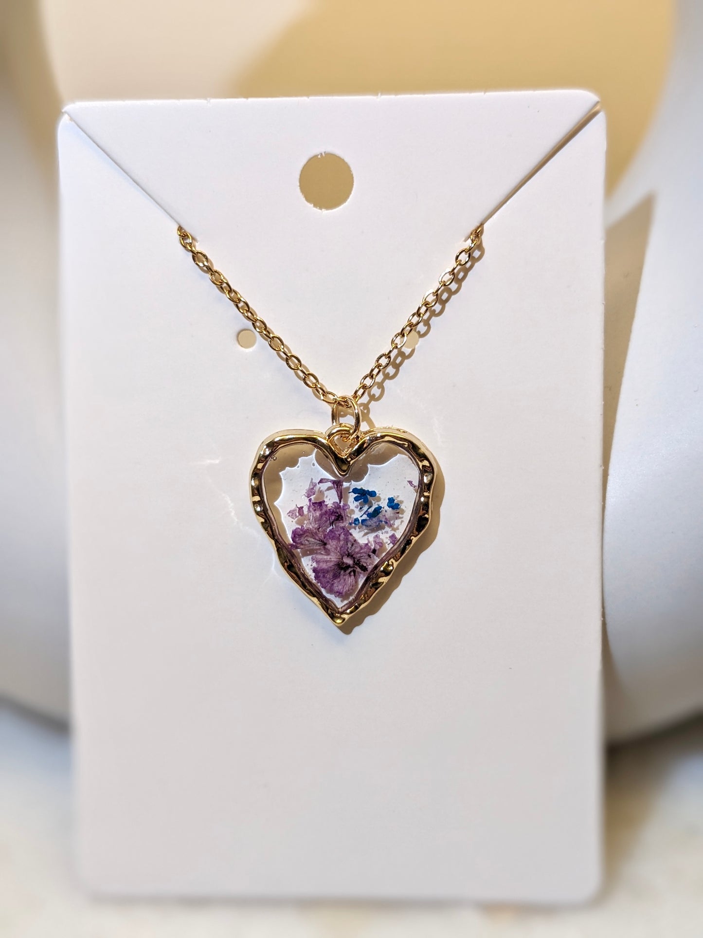 Golden Bloom Heart Necklace