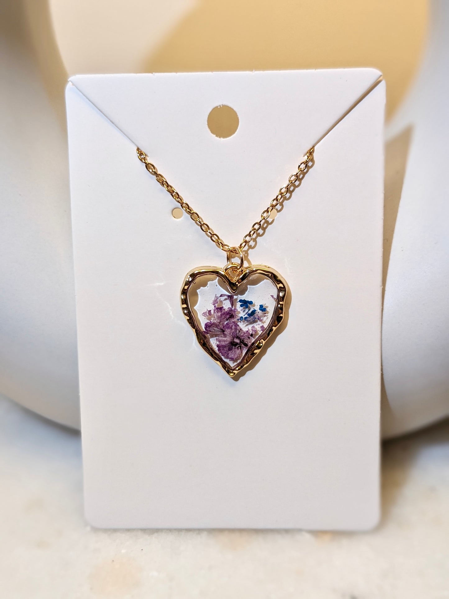 Golden Bloom Heart Necklace