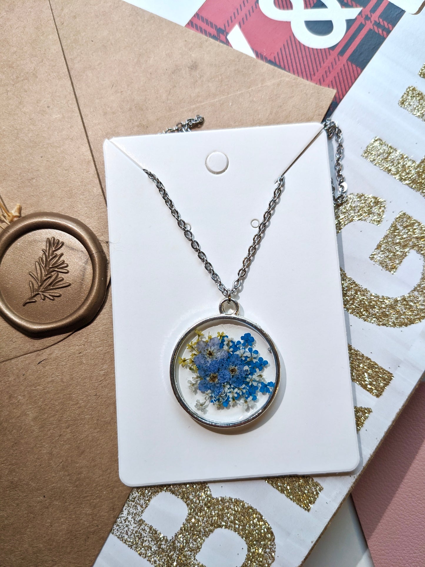 “Forget-Me-Not” necklace