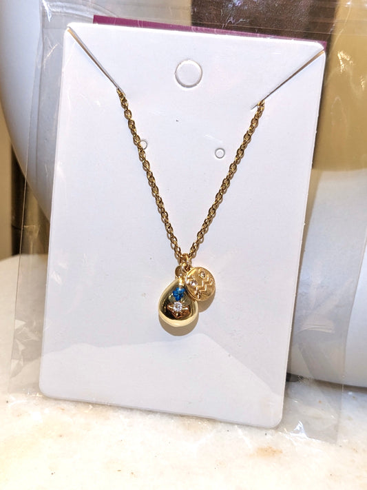 Aquarius Golden Necklace