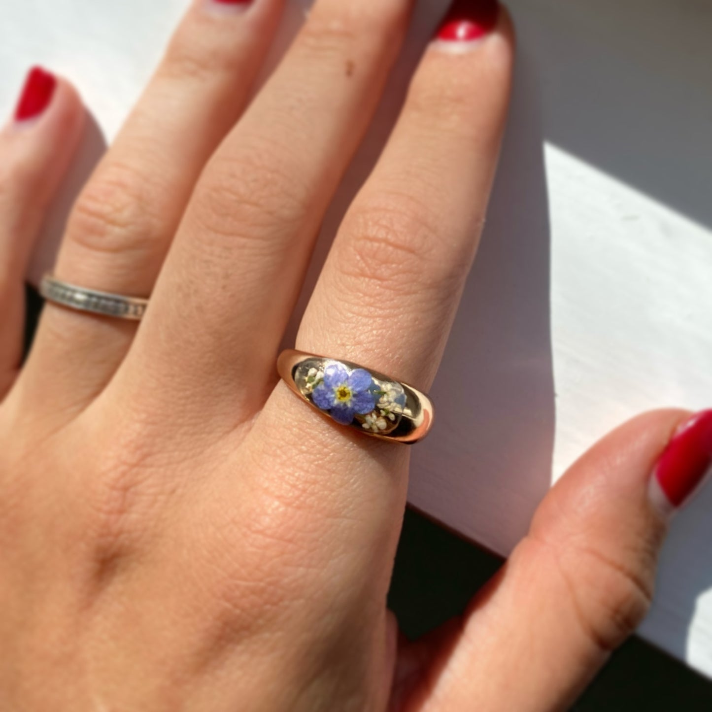 14K Gold Plated “Forget-Me-Not” Ring