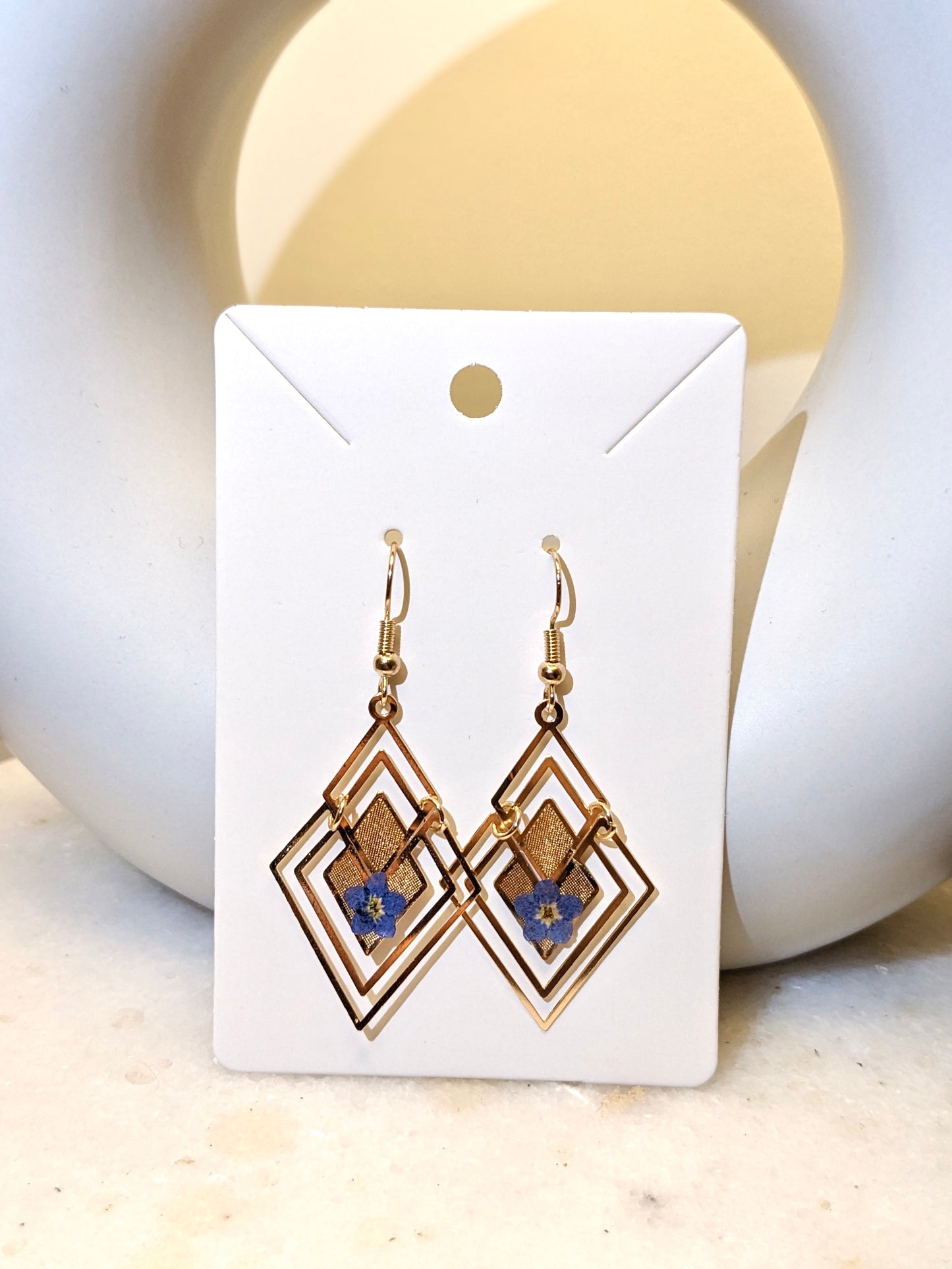 Golden “Forget-Me-Not” Earrings