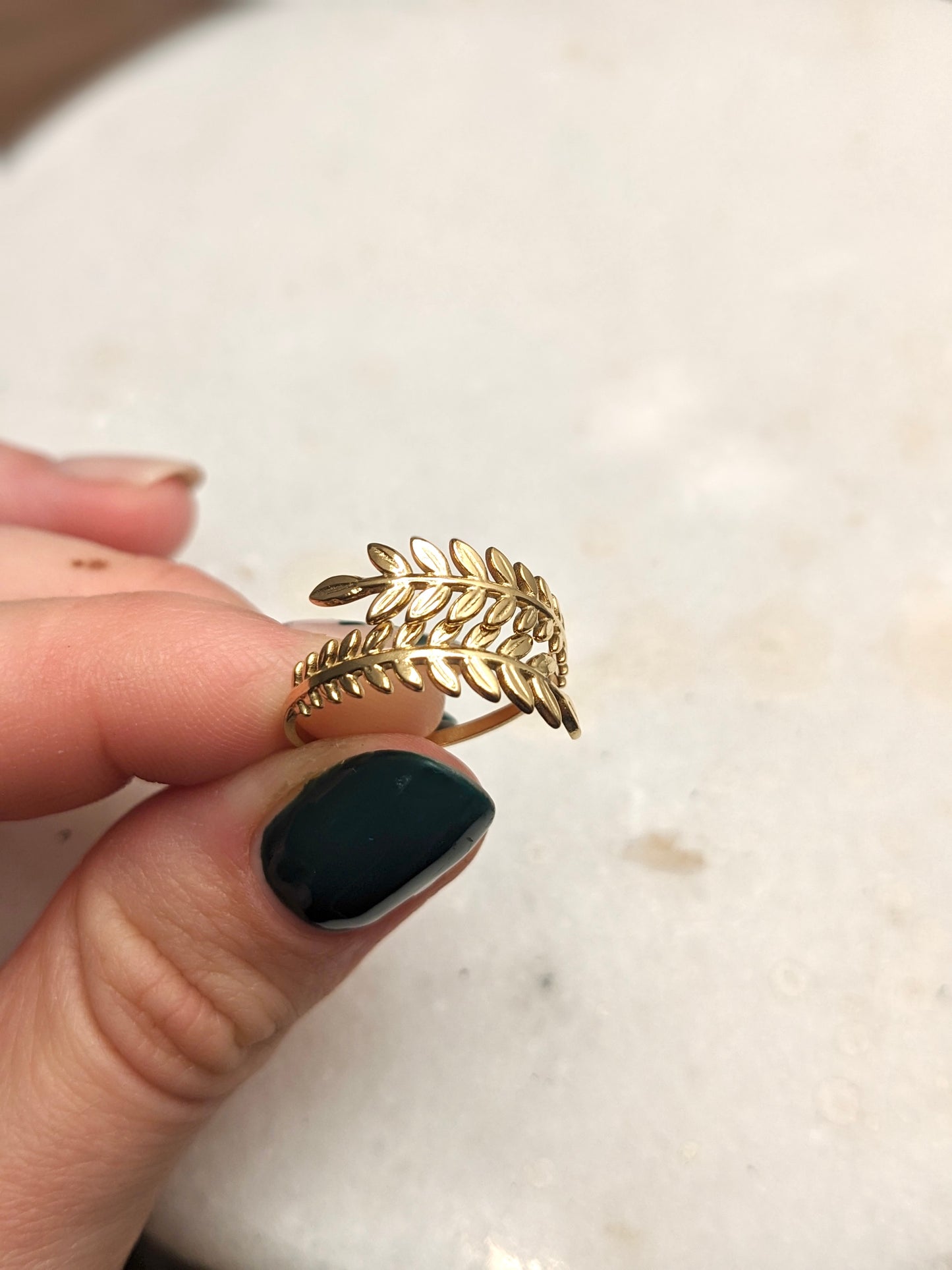 18K Gold Plated Laurel Ring