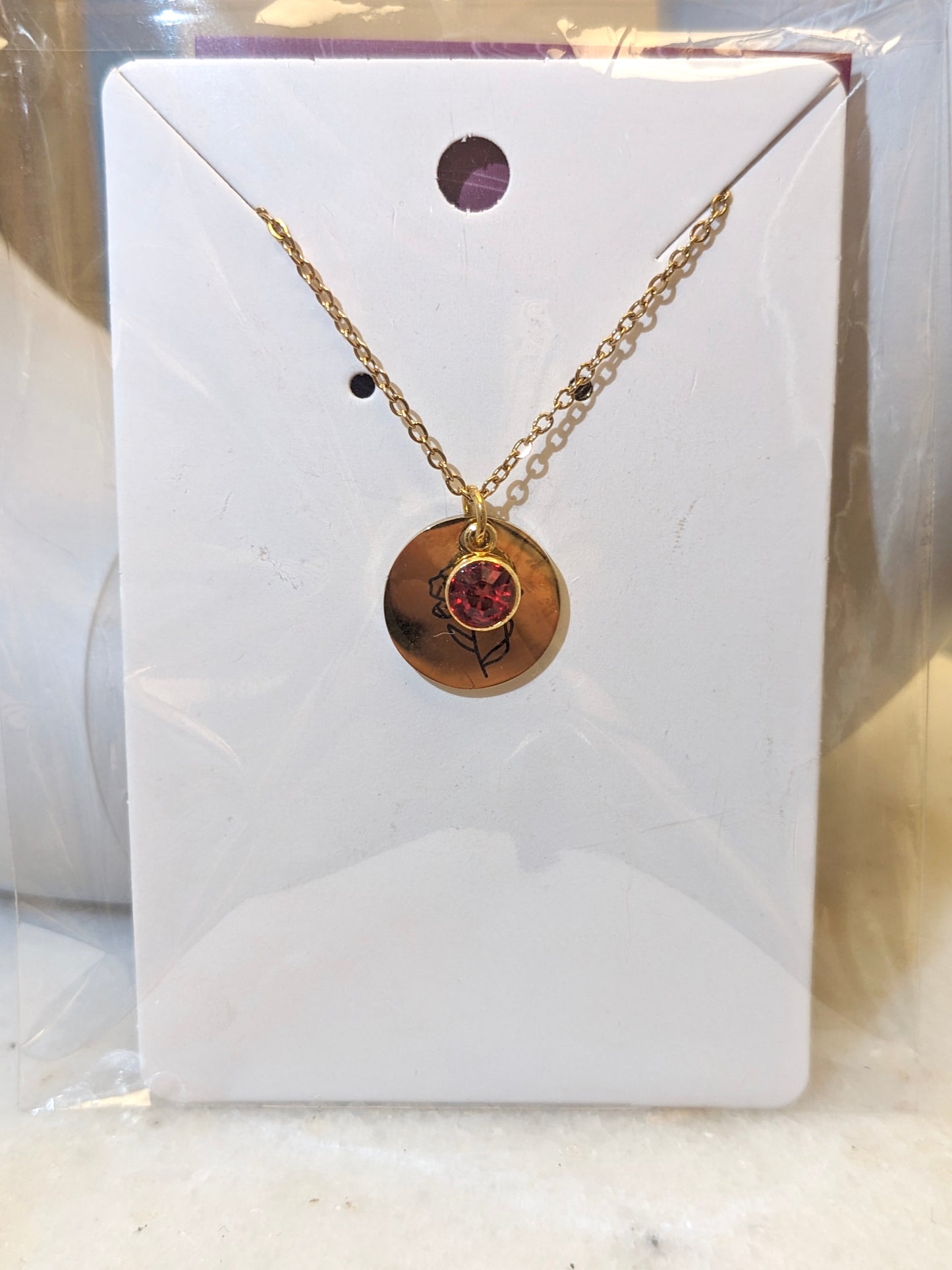 January Birthstone Necklace