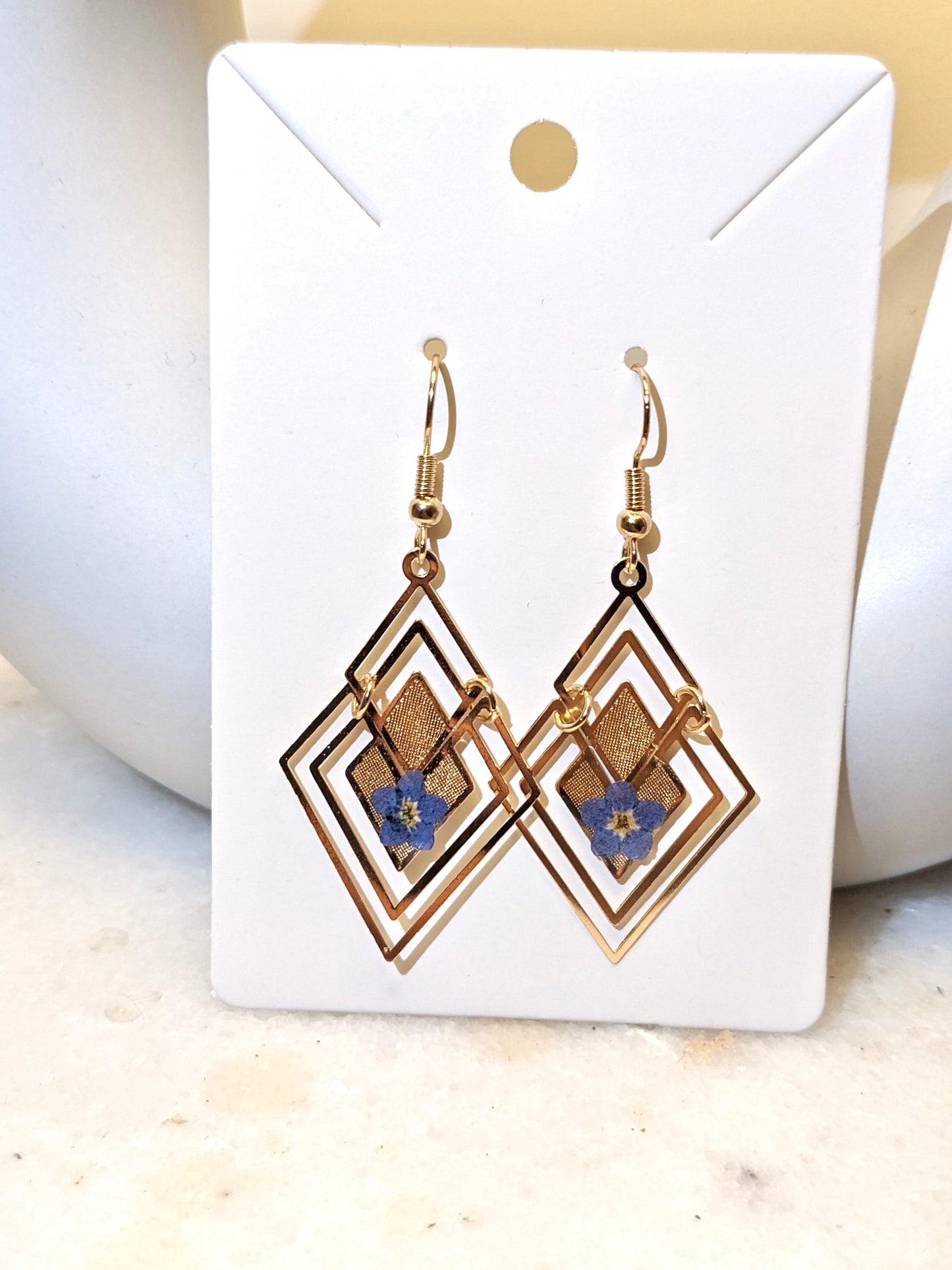 Golden “Forget-Me-Not” Earrings