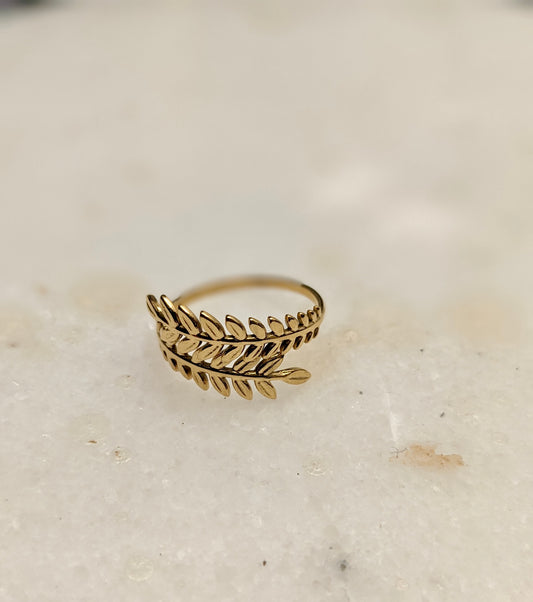 18K Gold Plated Laurel Ring