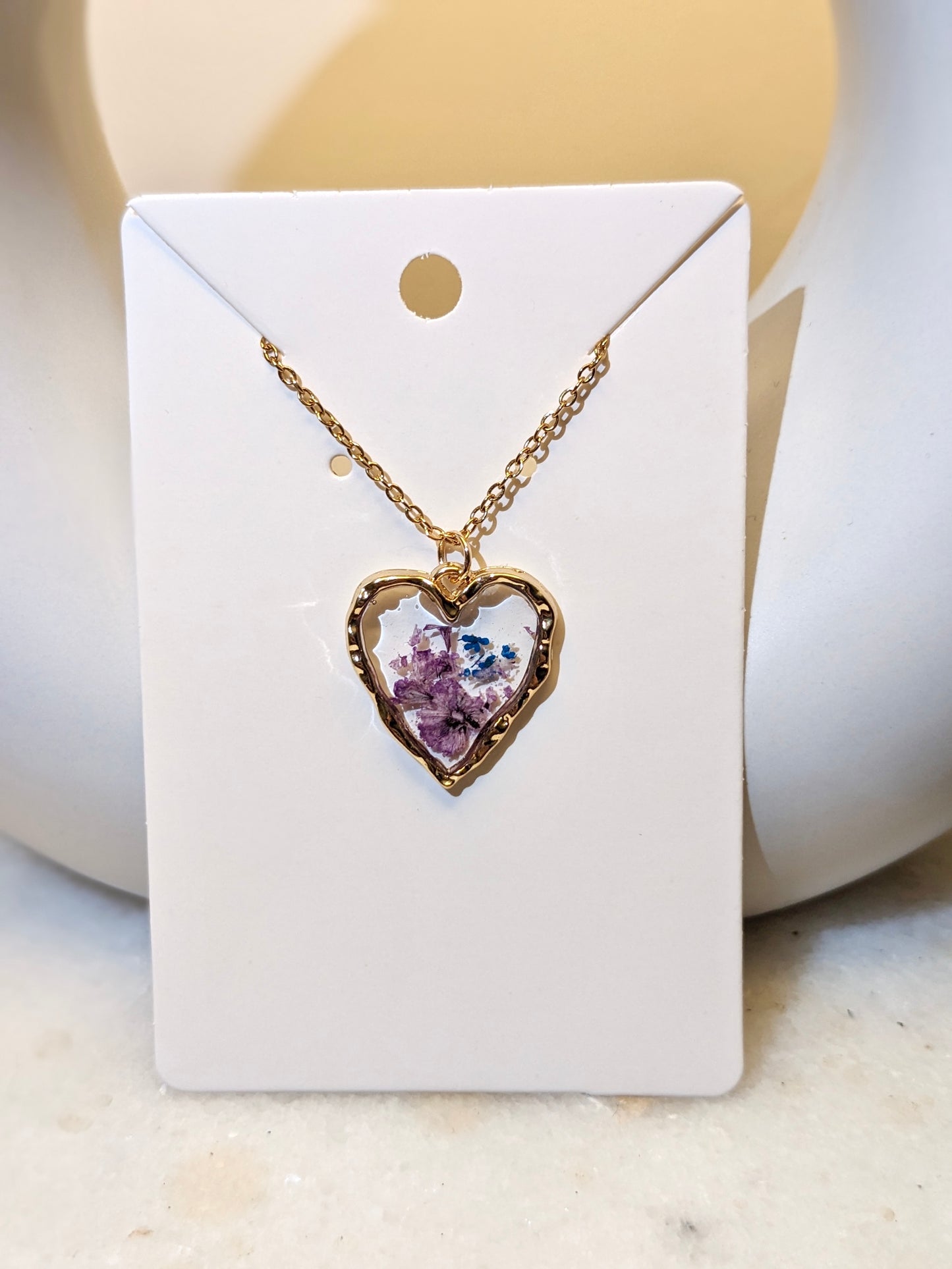 Golden Bloom Heart Necklace