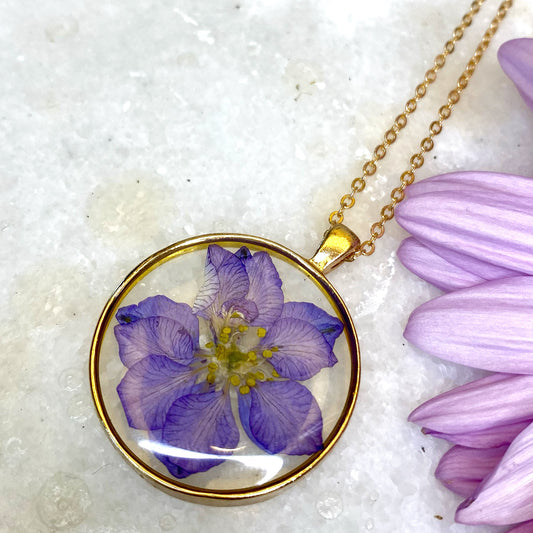 Golden Violet Necklace